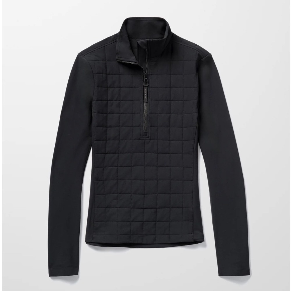 Aether‎ Wren Insulated Half-Zip Jacket Large Onyx Black Quilted Pullover NWT